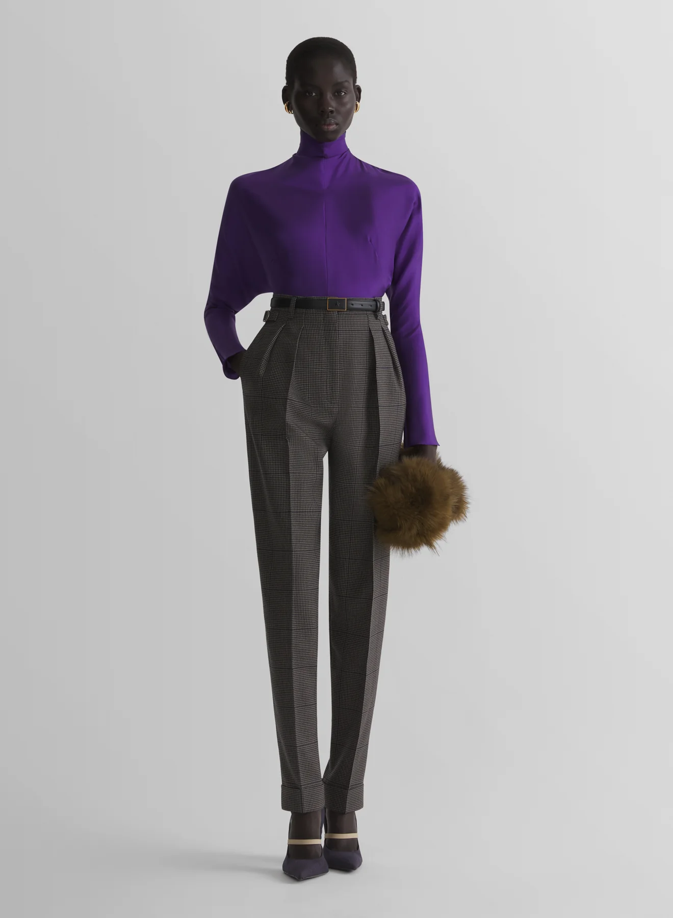 purple bat sleeves top - Image 2
