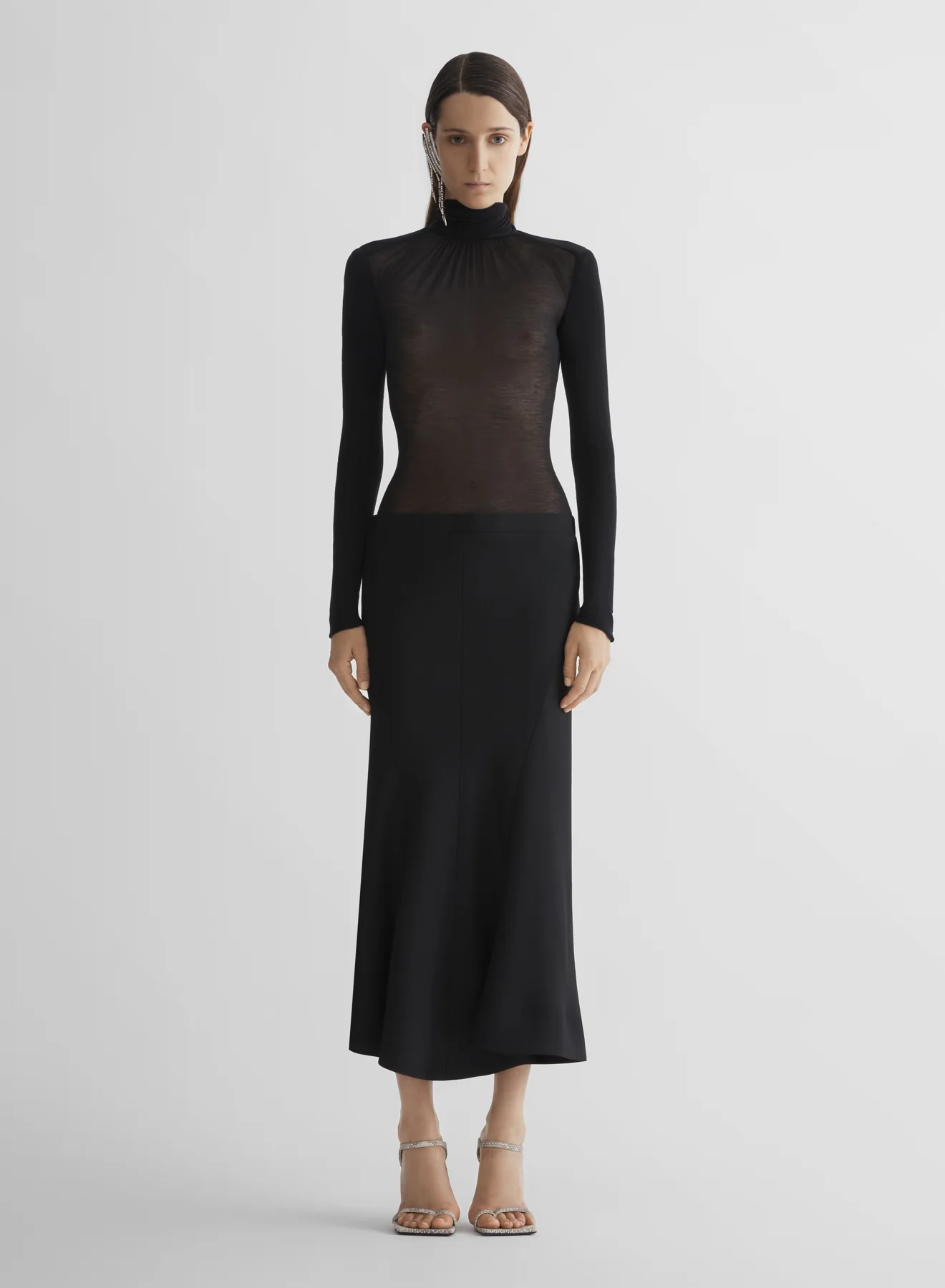 black illusion dress