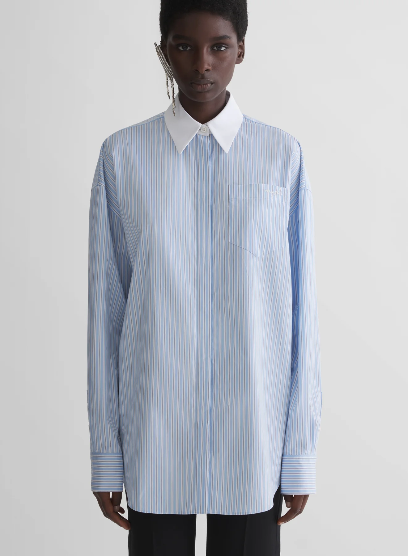 blue masculine shirt - Image 7