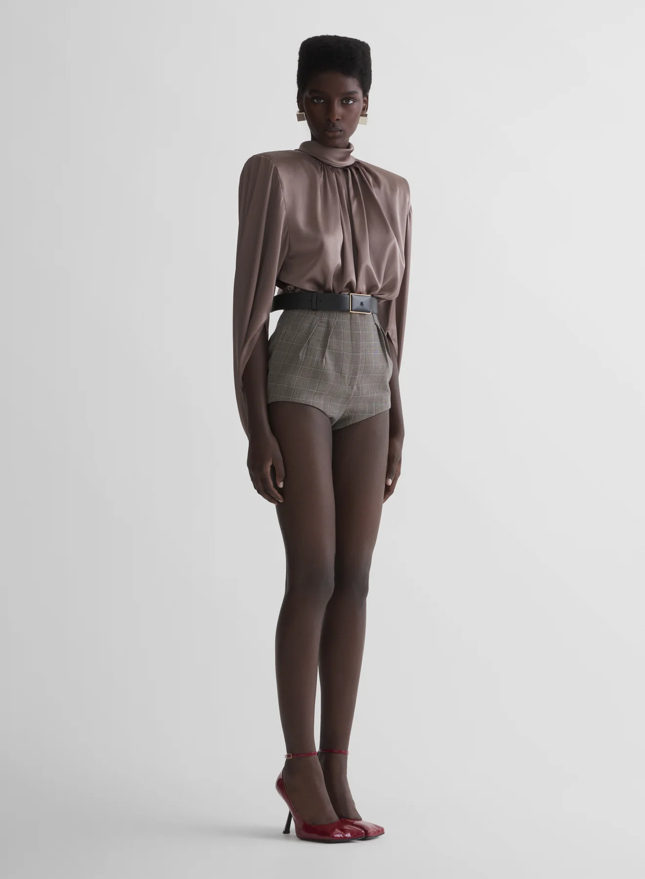 mocha brown cascade tunic - Image 3