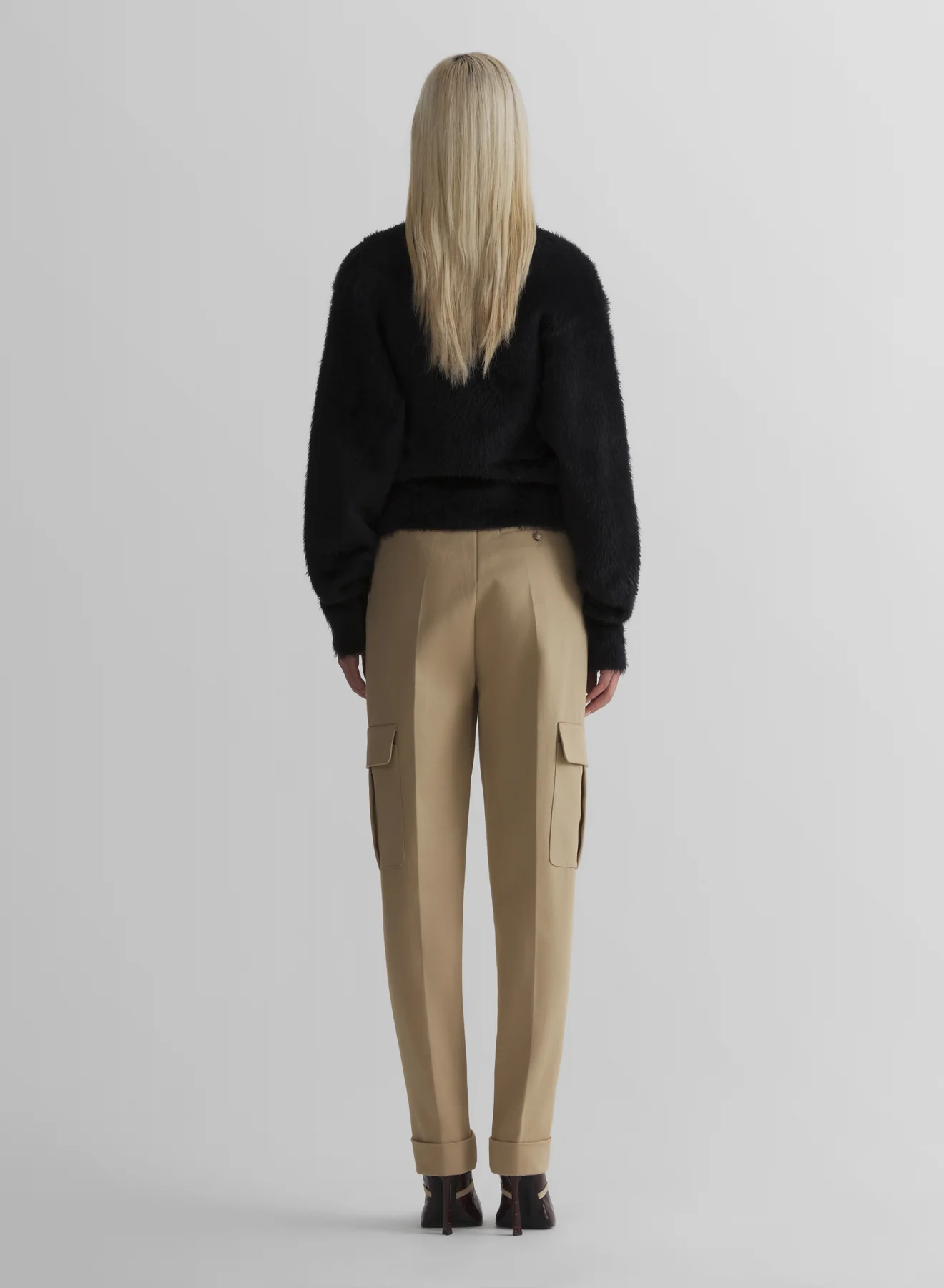 brushed knit cardigan - Image 4