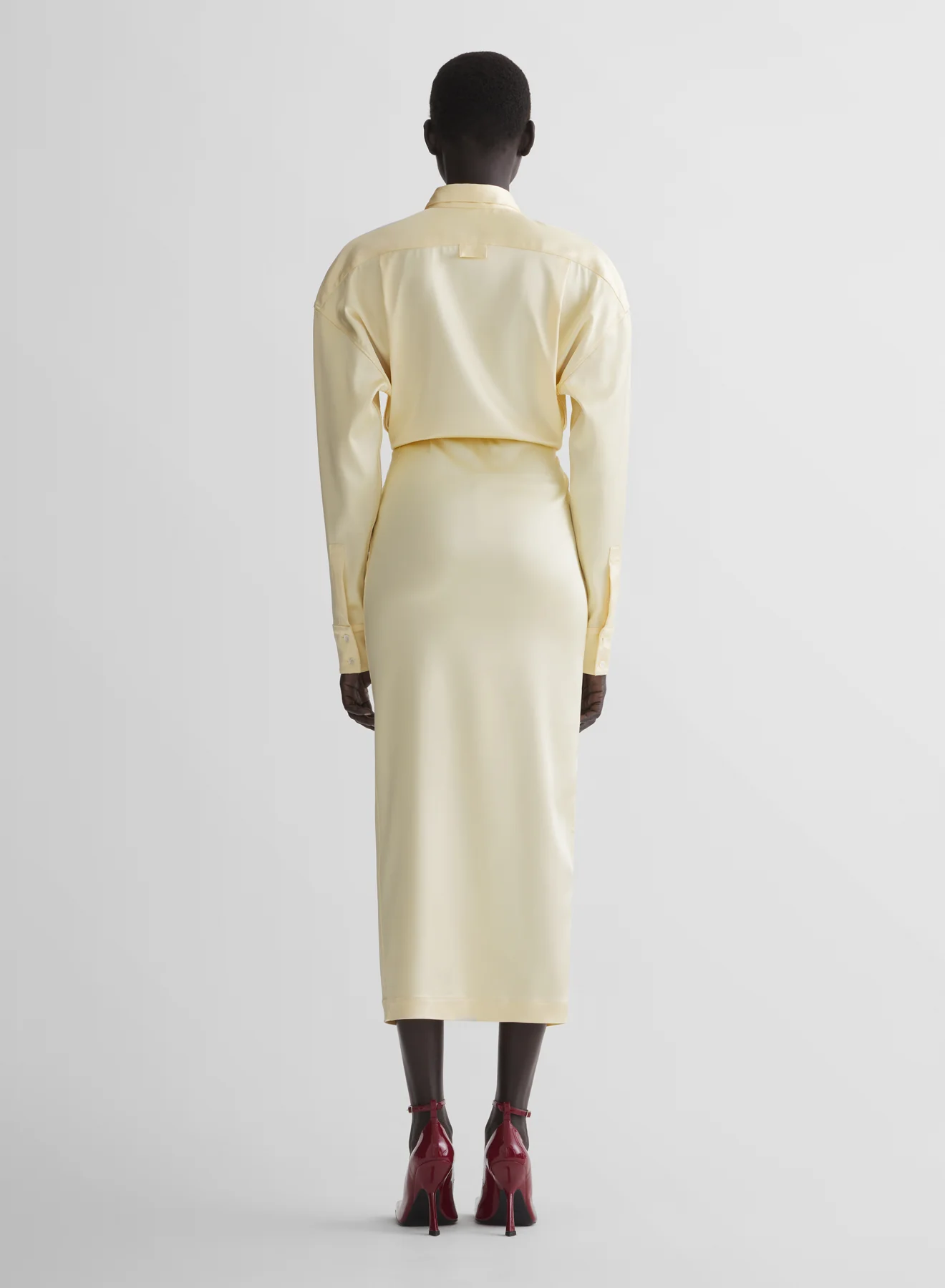 butter yellow shirt dress - Image 3