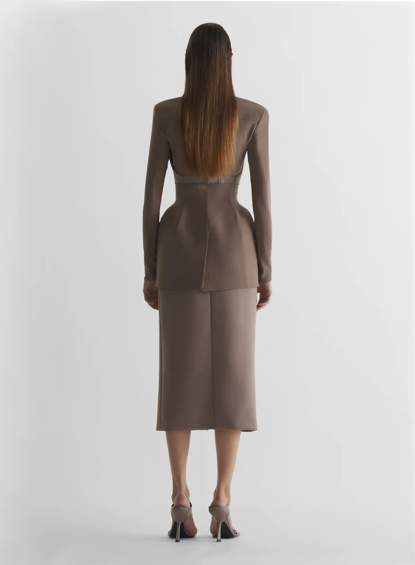 Brown pencil skirt - Image 4