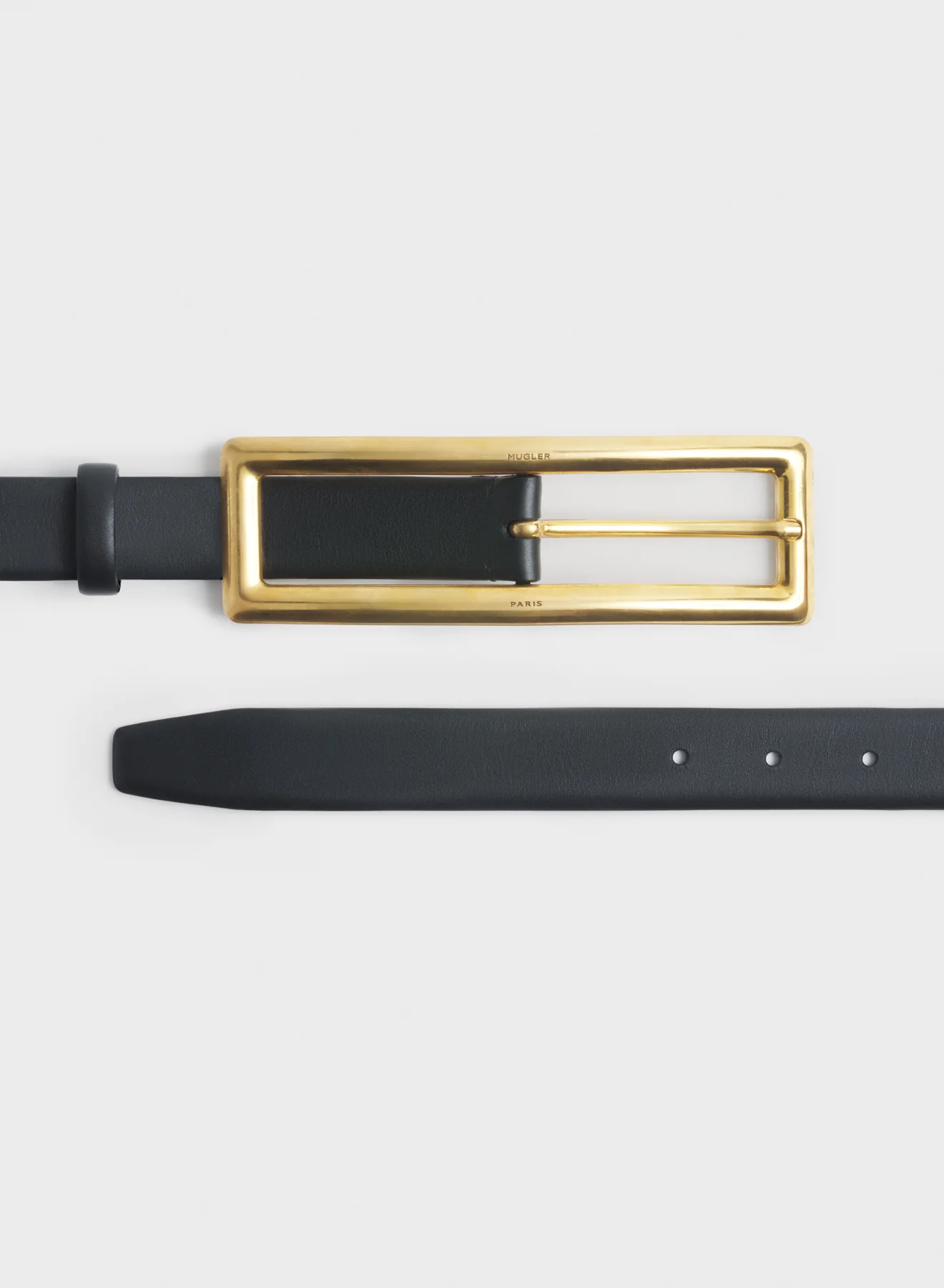 gold rectangle buckle belt - Image 4