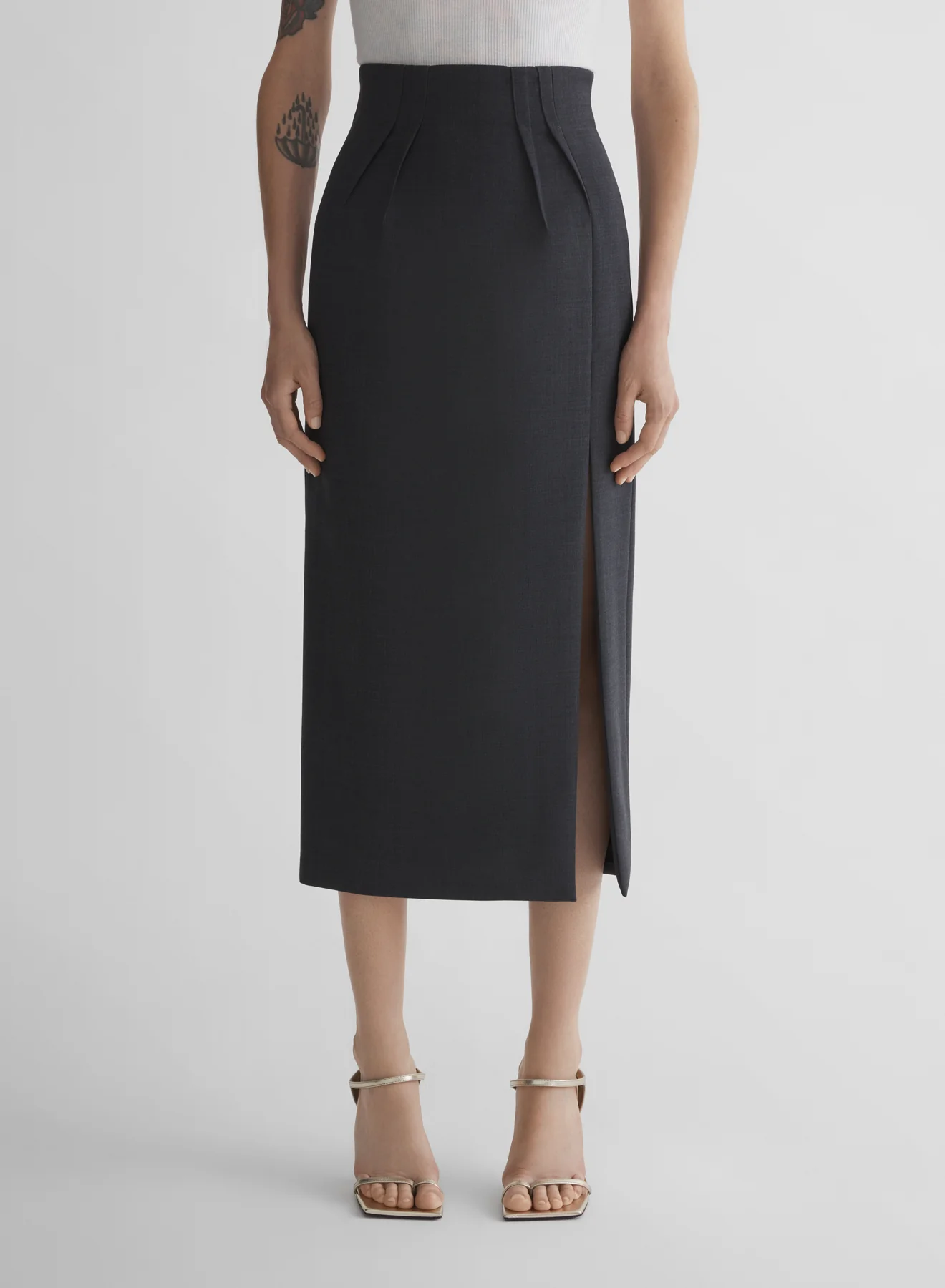 grey pencil skirt - Image 2