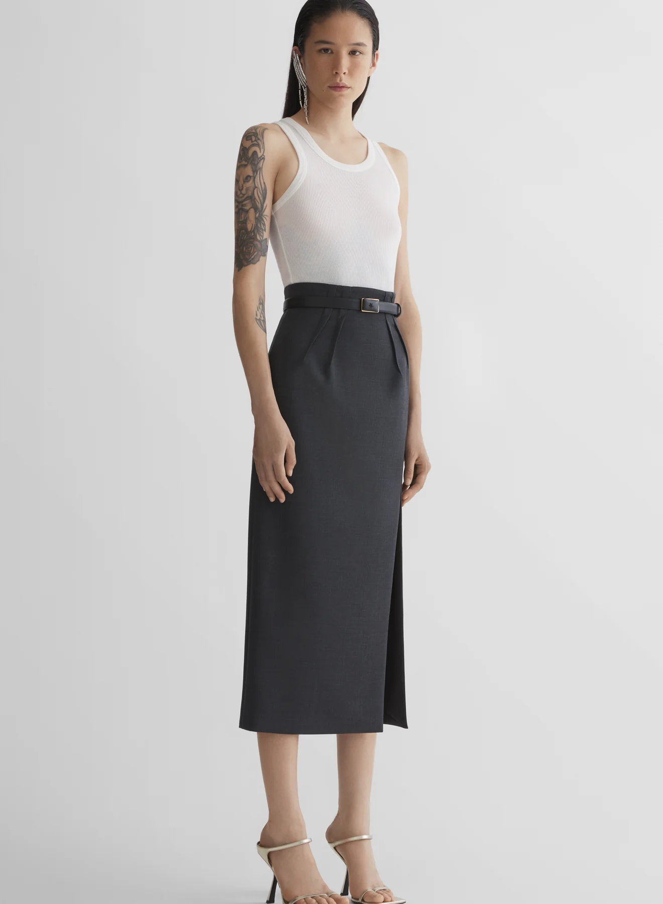 grey pencil skirt - Image 4