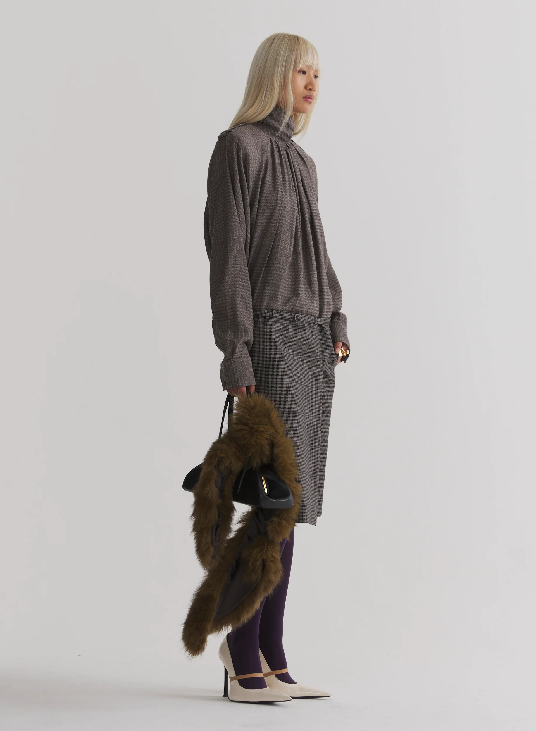 taupe hybrid shirt dress - Image 2