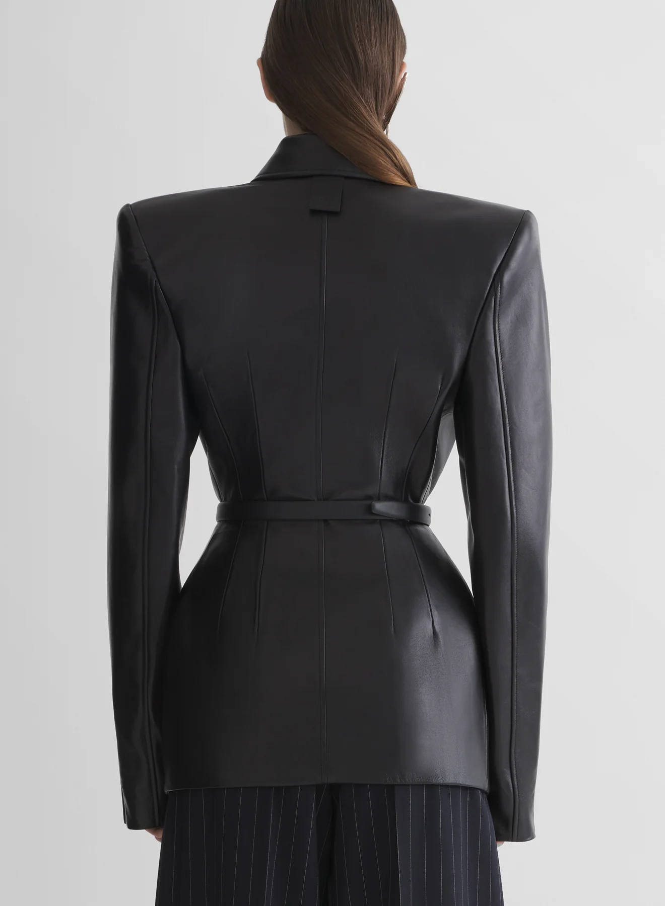 leather oblique jacket - Image 5