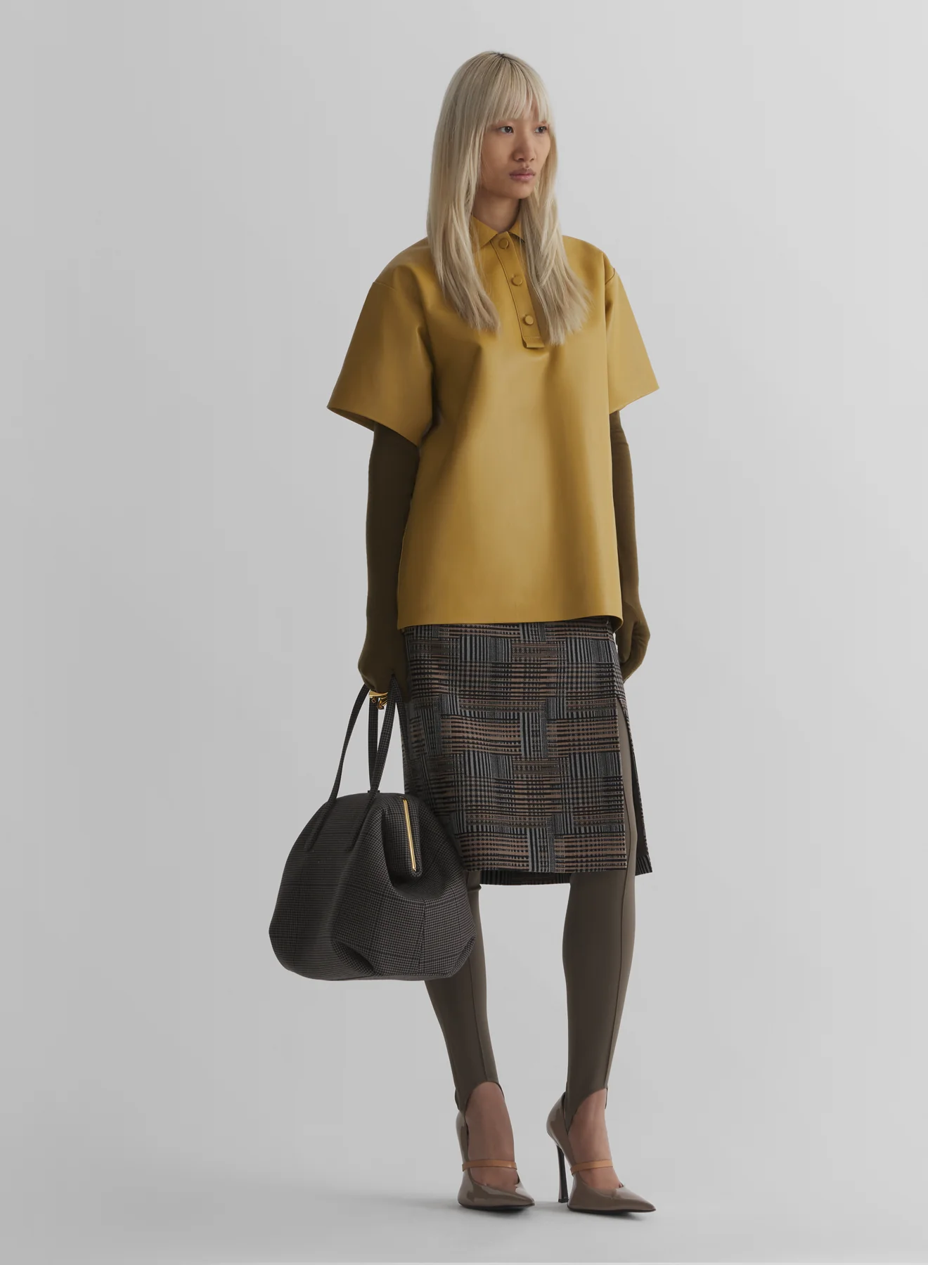 mustard leather polo - Image 3