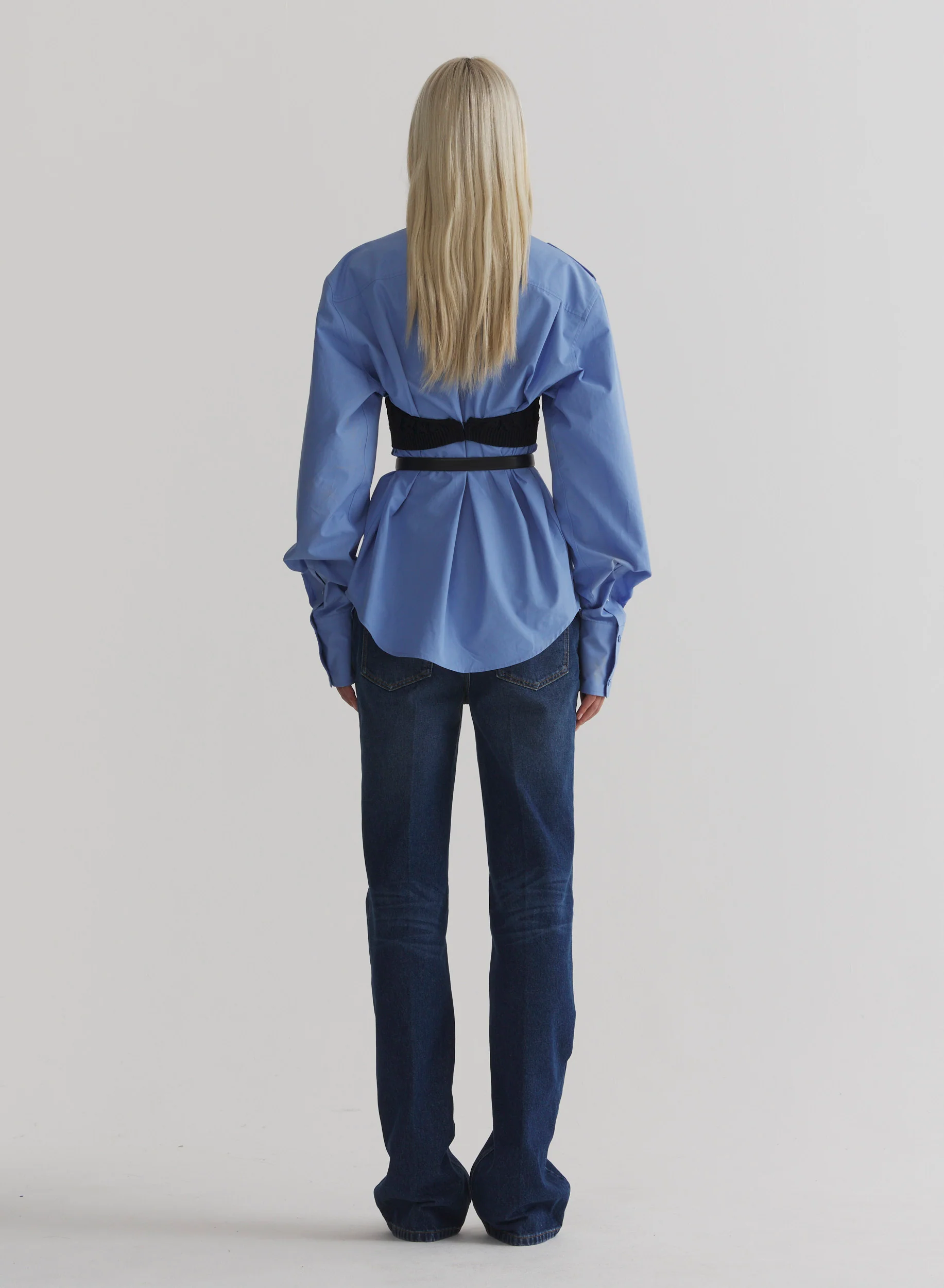 washed five pocket straight denim - Image 3
