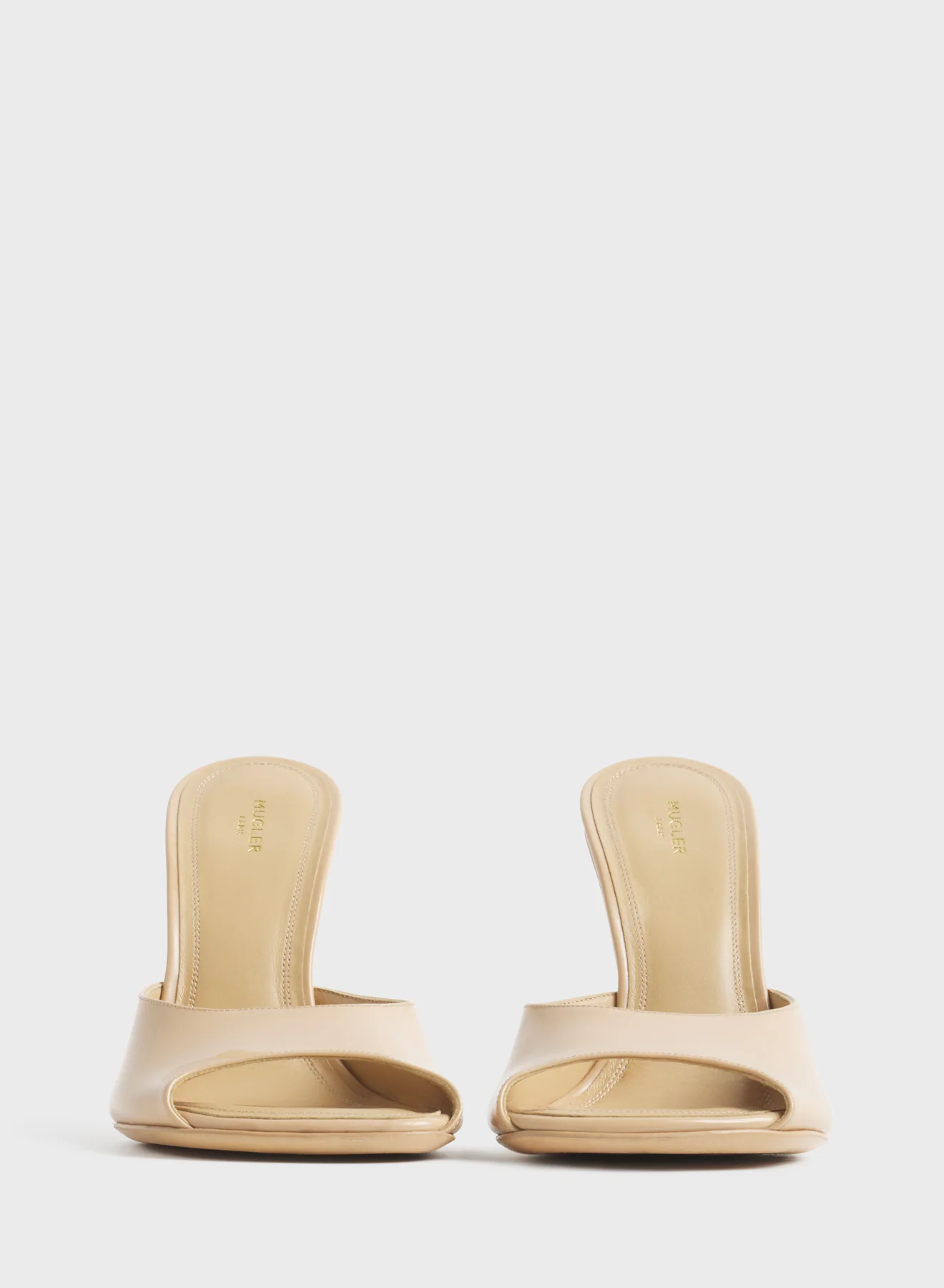 Tan peep-toe mules 105 - Image 3