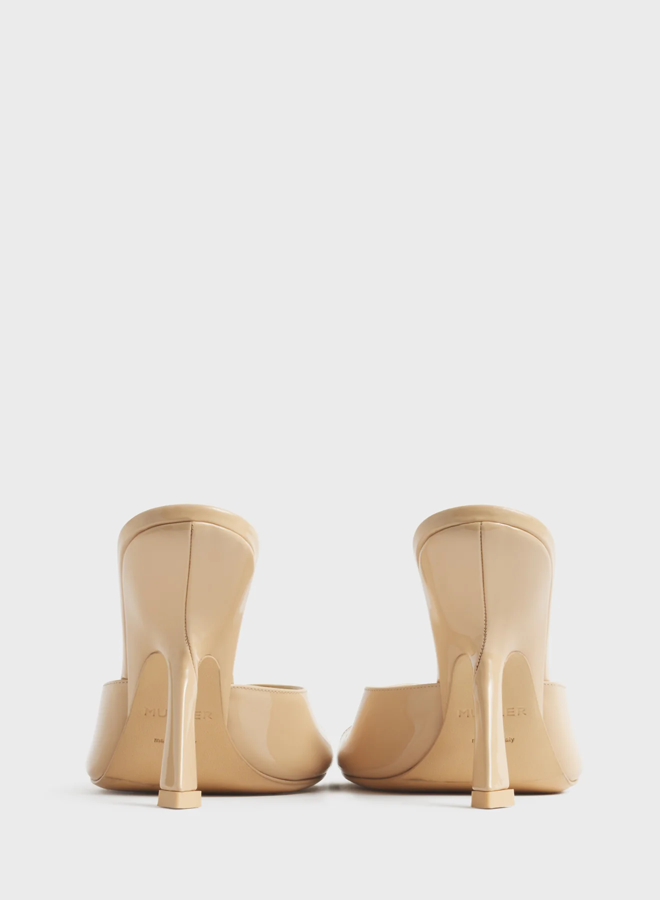 Tan peep-toe mules 105 - Image 4
