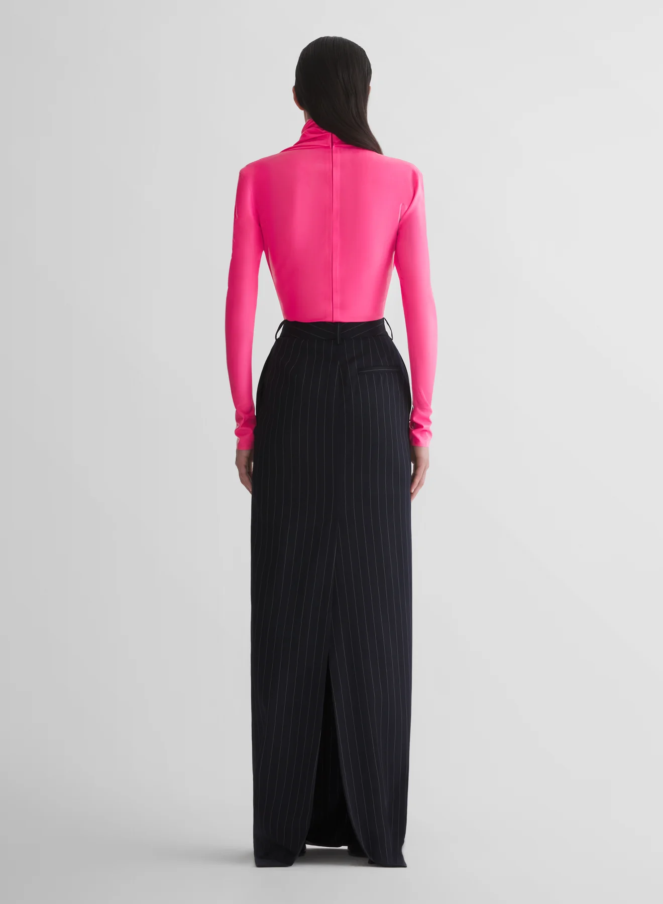 pinstripe tailored long skirt - Image 5