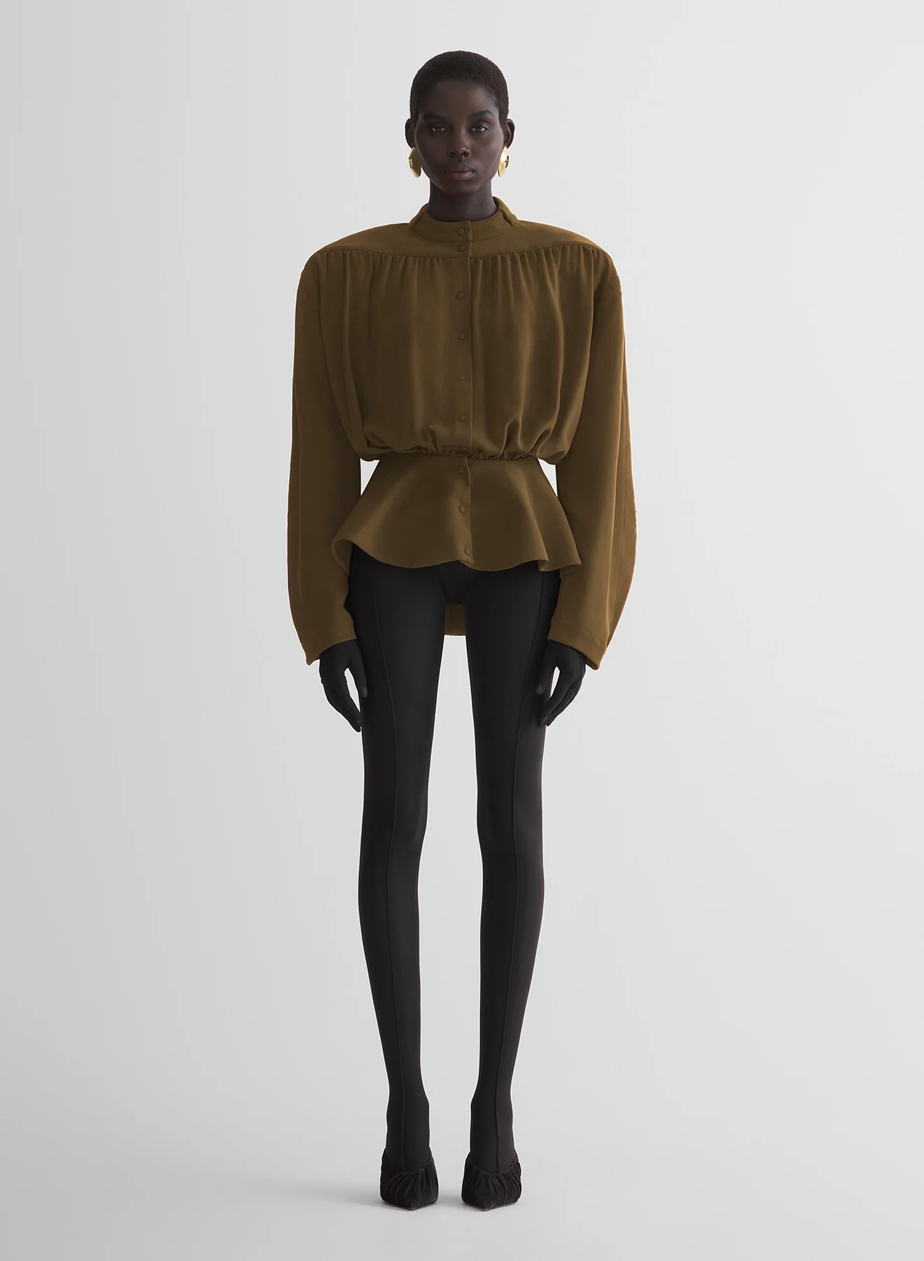 re/edit hiver russe khaki blouse - Image 3