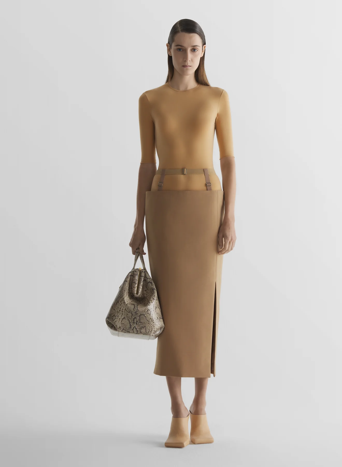 Beige Second skin jersey top - Image 2