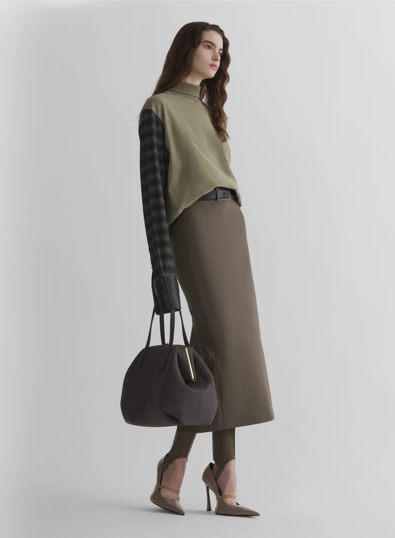 kaki shirt sleeves t-shirt - Image 3