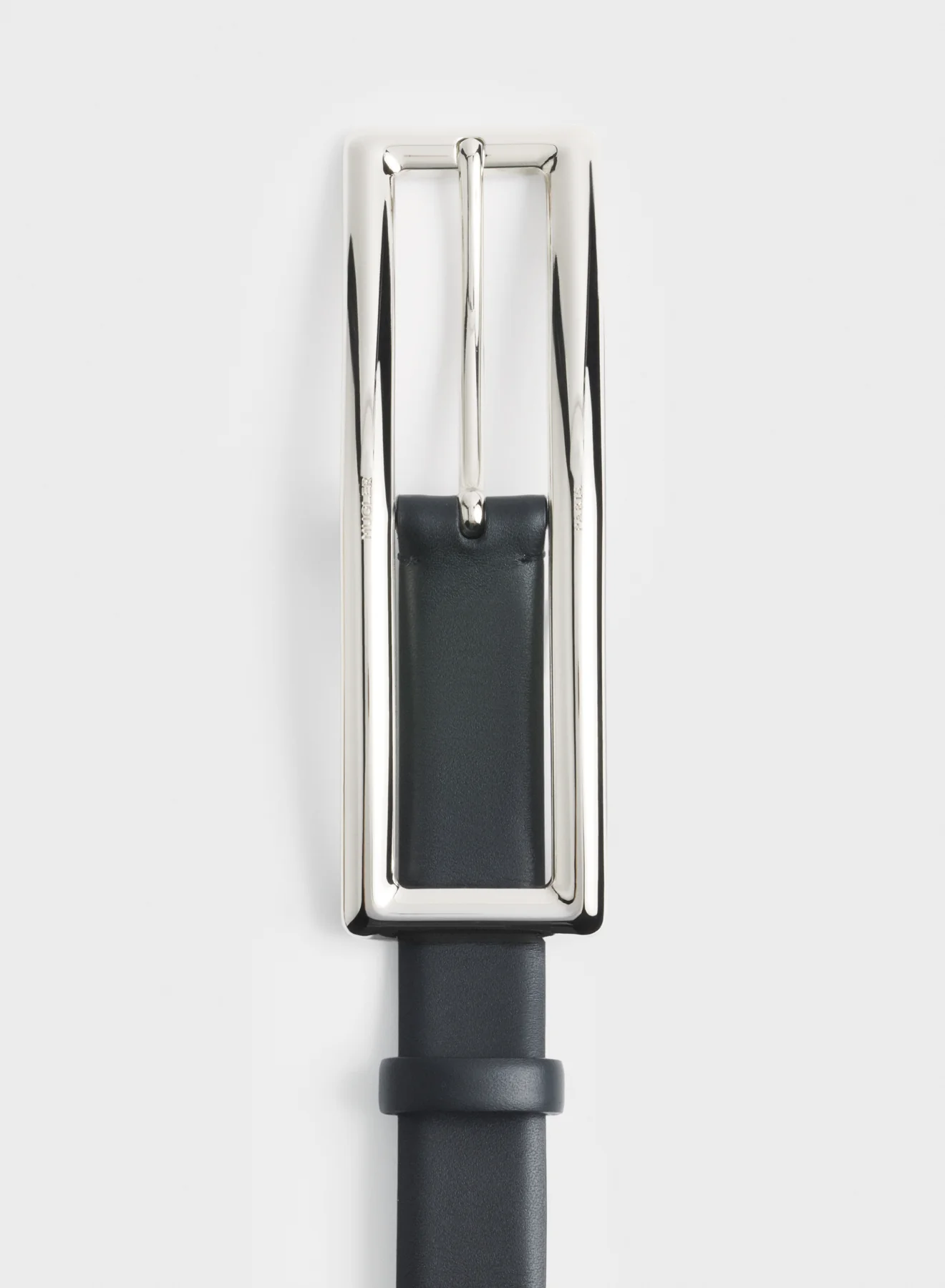 silver rectangle buckle belt - Image 3