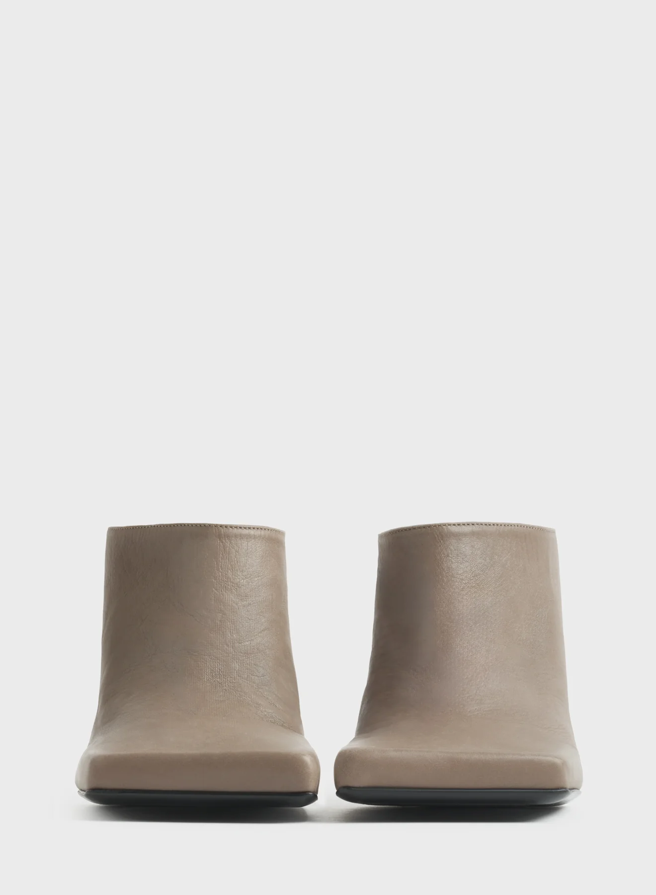 Dark taupe square mules 105 - Image 3