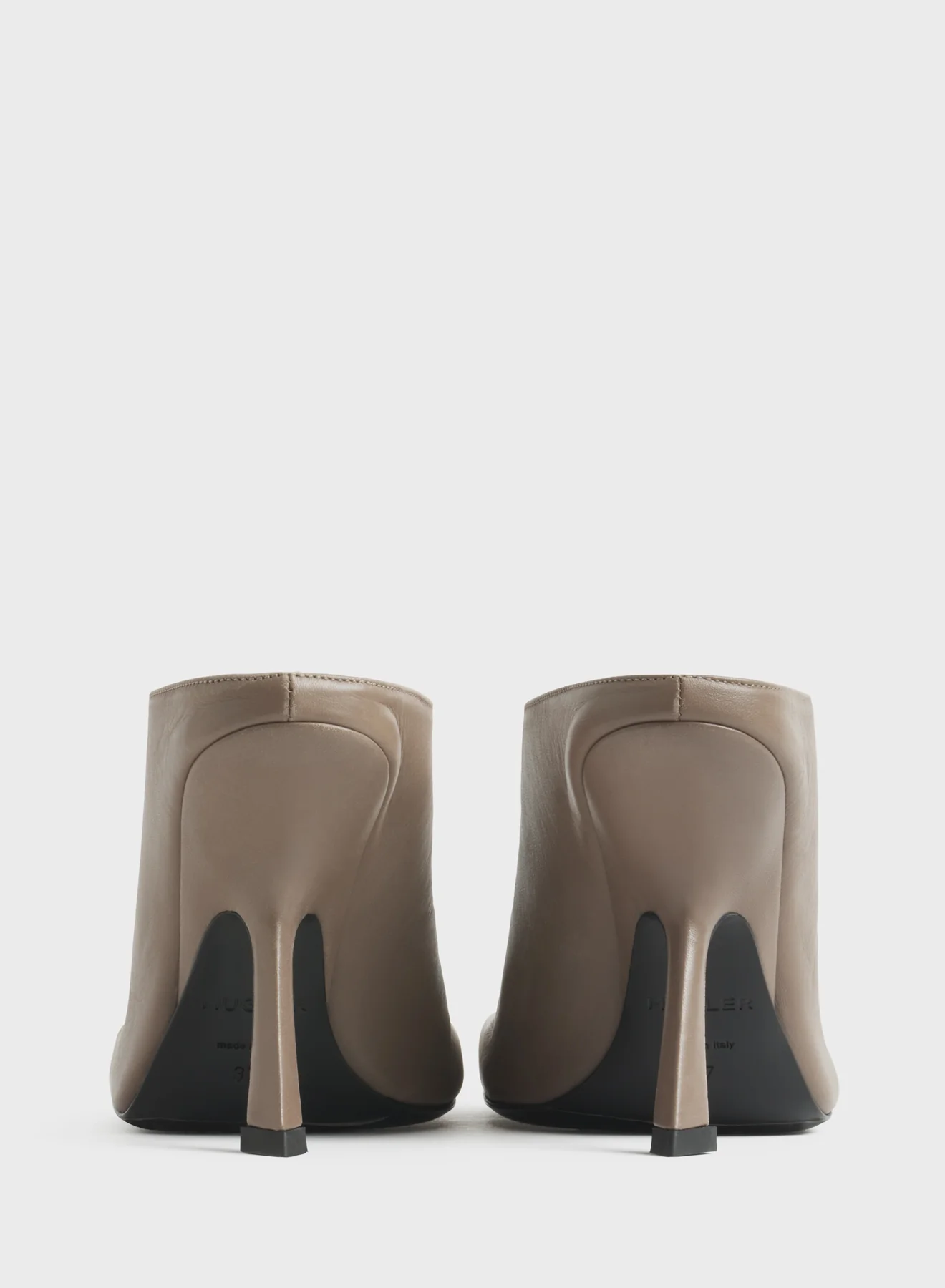 Dark taupe square mules 105 - Image 4