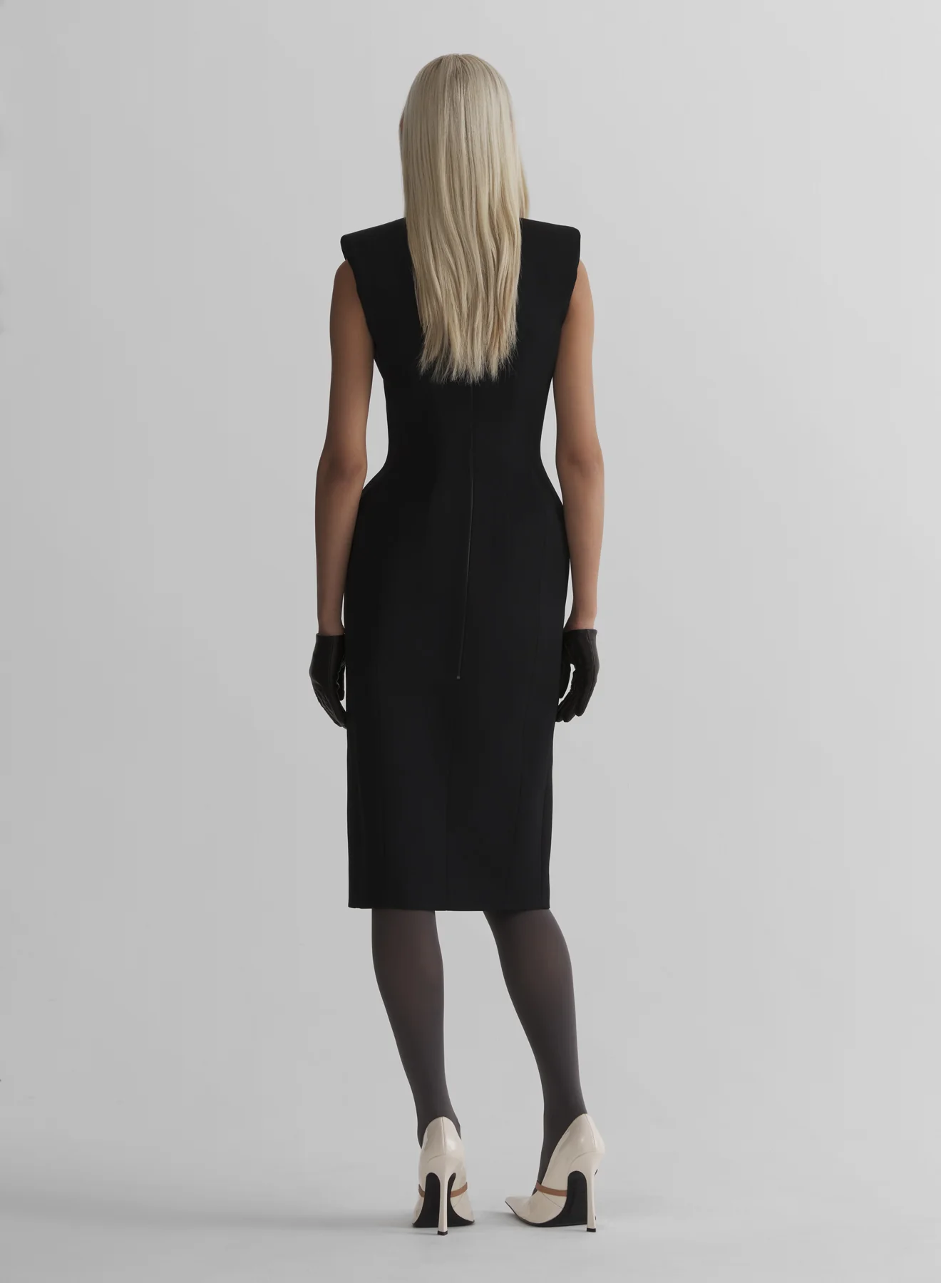 black stockman midi dress - Image 3